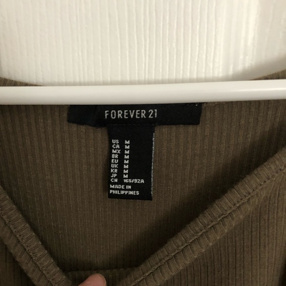 ARMY GREEN FOREVER 21 DRESS - Picture 4 of 4